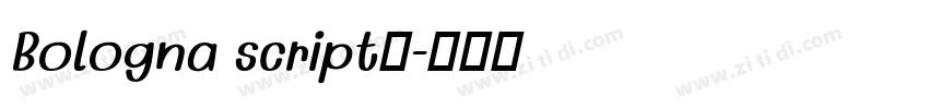 Bologna script字字体转换
